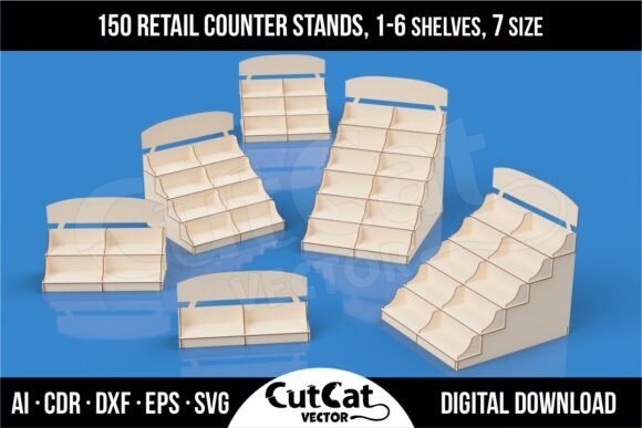 Expositor De Mostrador Para Venta Minorista De 150 Unidades Y 7 Tamano Creativo Digital